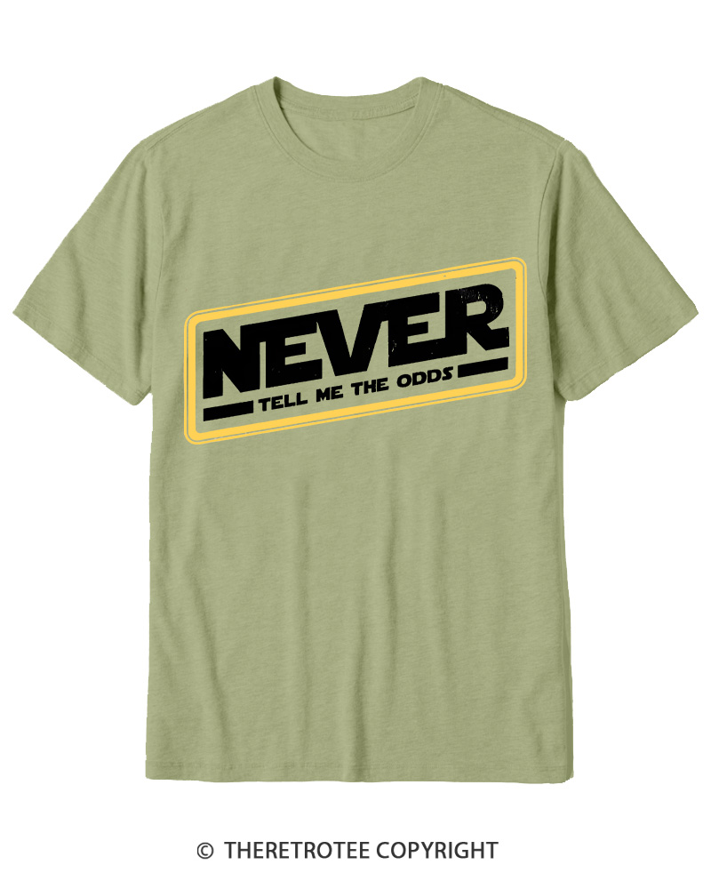TheRetroTee Never Tell Me The Odds 1980s Cotton T-Shirt