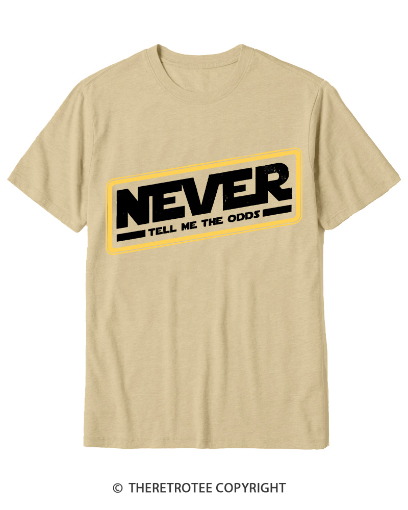 TheRetroTee Never Tell Me The Odds 1980s Cotton T-Shirt