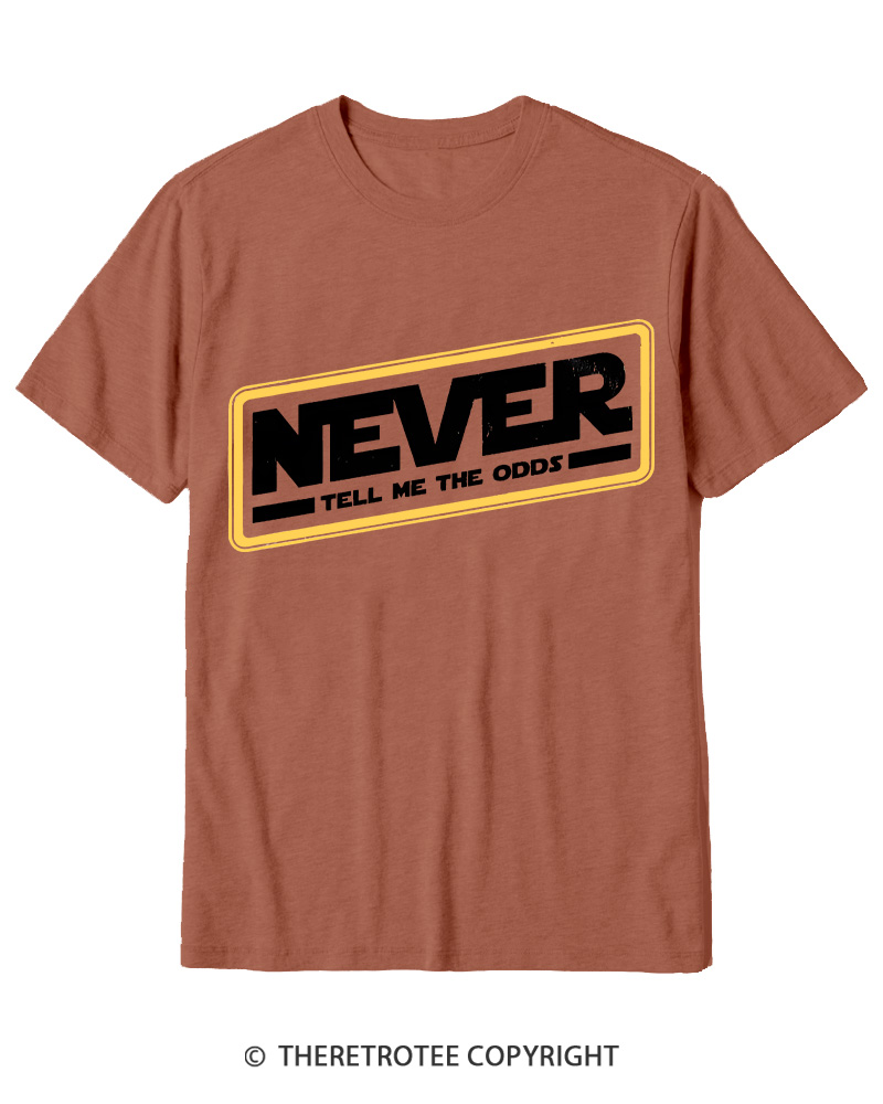 TheRetroTee Never Tell Me The Odds 1980s Cotton T-Shirt