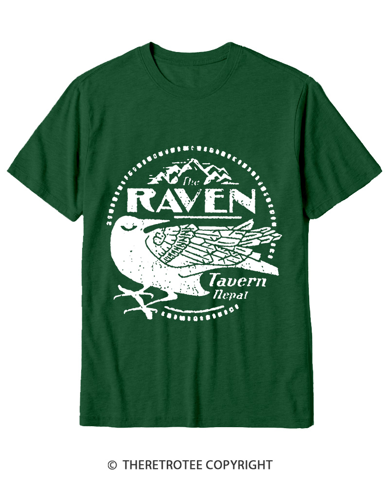 TheRetroTee Raven Tavern 1980s Cotton T-Shirt
