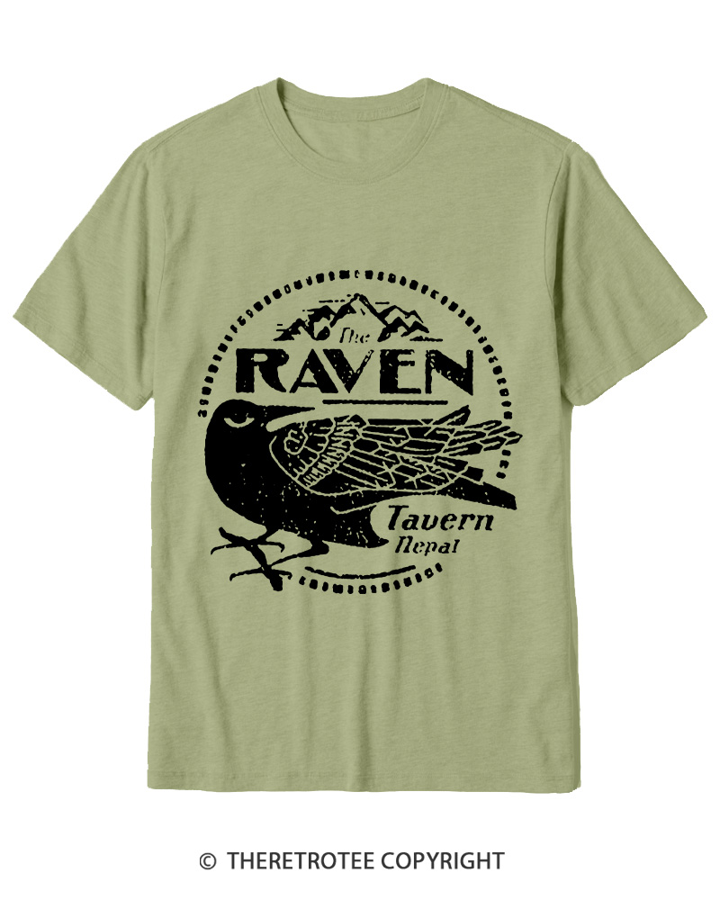 TheRetroTee Raven Tavern 1980s Cotton T-Shirt