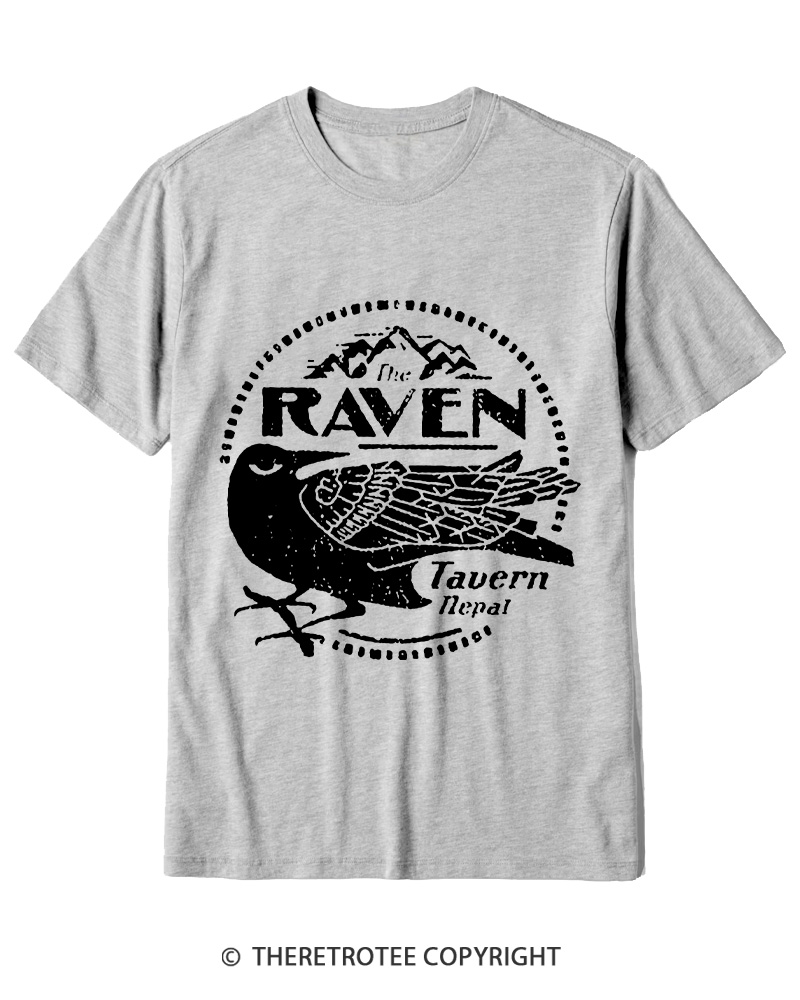 TheRetroTee Raven Tavern 1980s Cotton T-Shirt