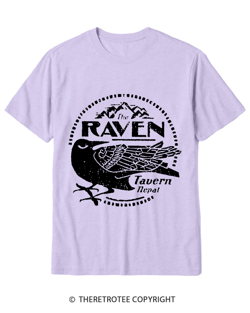 TheRetroTee Raven Tavern 1980s Cotton T-Shirt