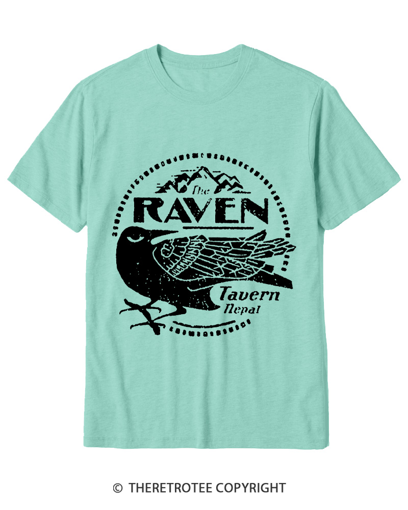 TheRetroTee Raven Tavern 1980s Cotton T-Shirt