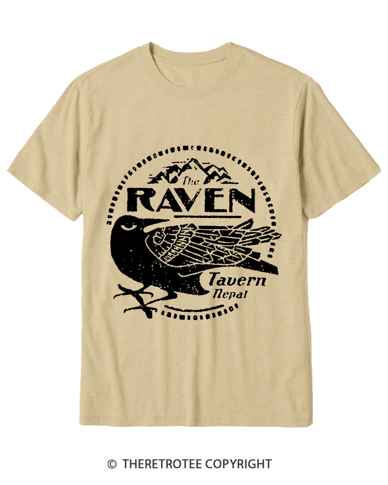TheRetroTee Raven Tavern 1980s Cotton T-Shirt