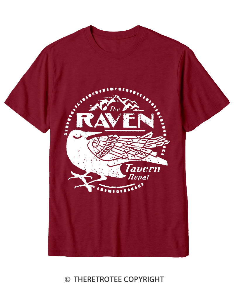 TheRetroTee Raven Tavern 1980s Cotton T-Shirt