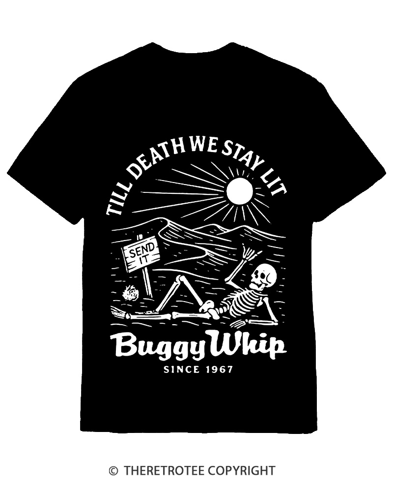 TheRetroTee 1960s Till Death We Stay Lit Cotton T-Shirt