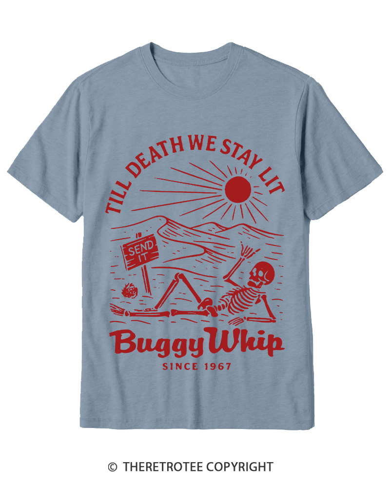 TheRetroTee 1960s Till Death We Stay Lit Cotton T-Shirt