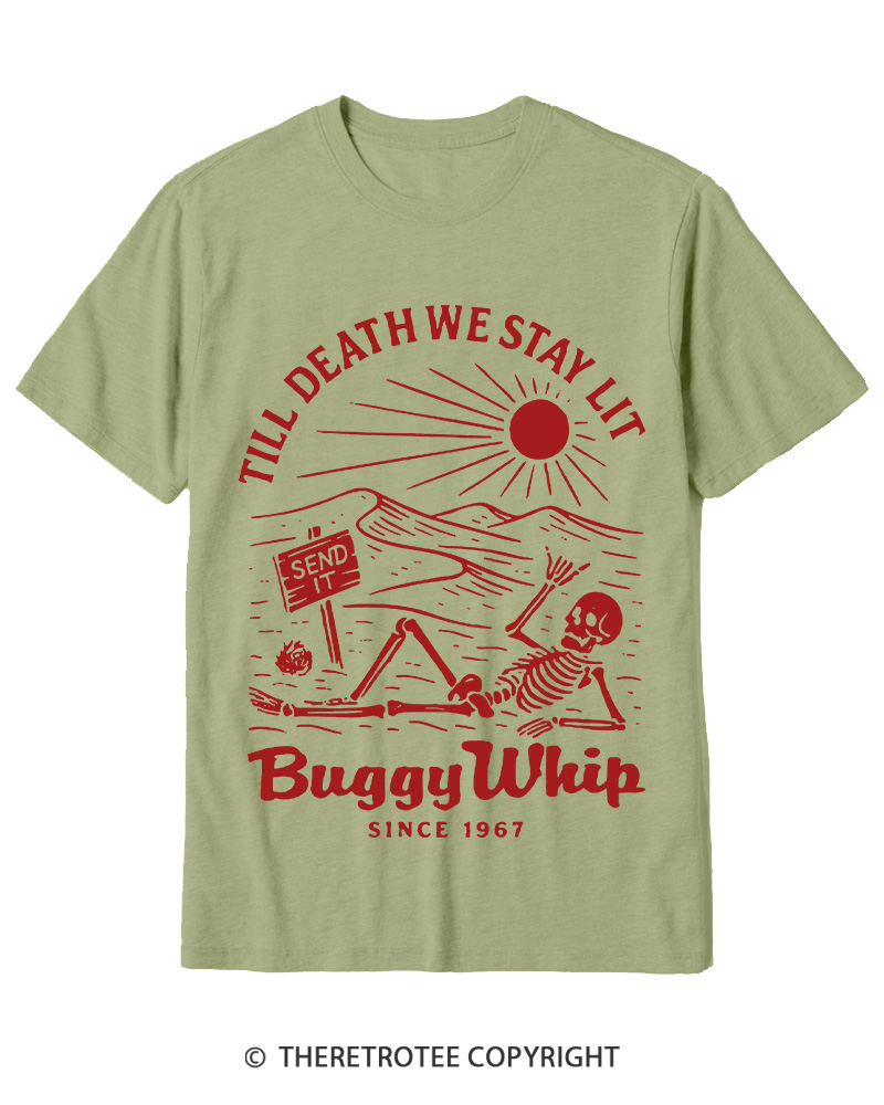 TheRetroTee 1960s Till Death We Stay Lit Cotton T-Shirt