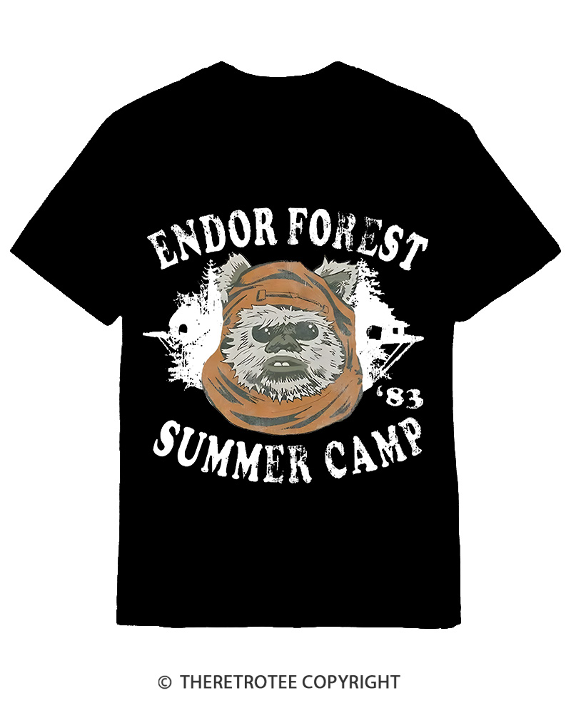 TheRetroTee Endor Forest Summer Camp 1980s Cotton T-Shirt