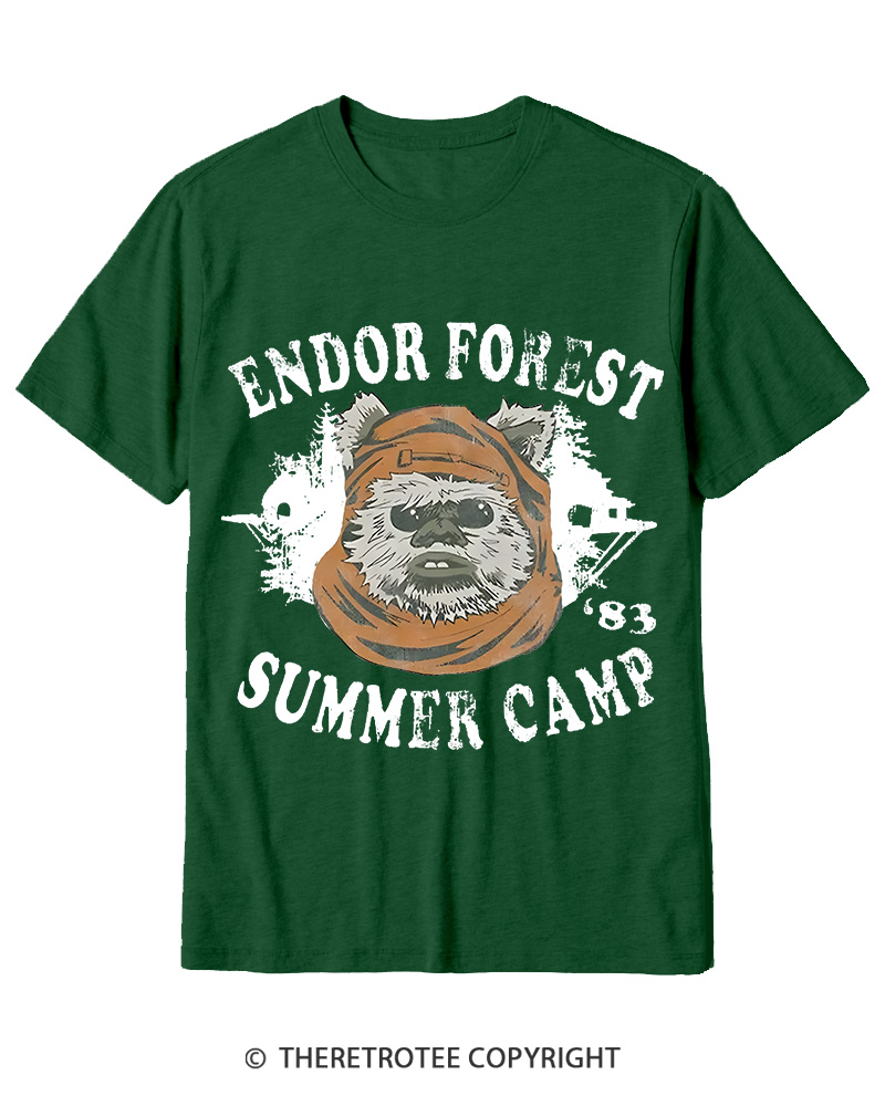 TheRetroTee Endor Forest Summer Camp 1980s Cotton T-Shirt