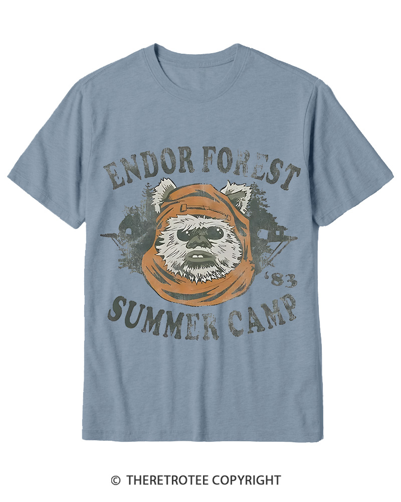 TheRetroTee Endor Forest Summer Camp 1980s Cotton T-Shirt