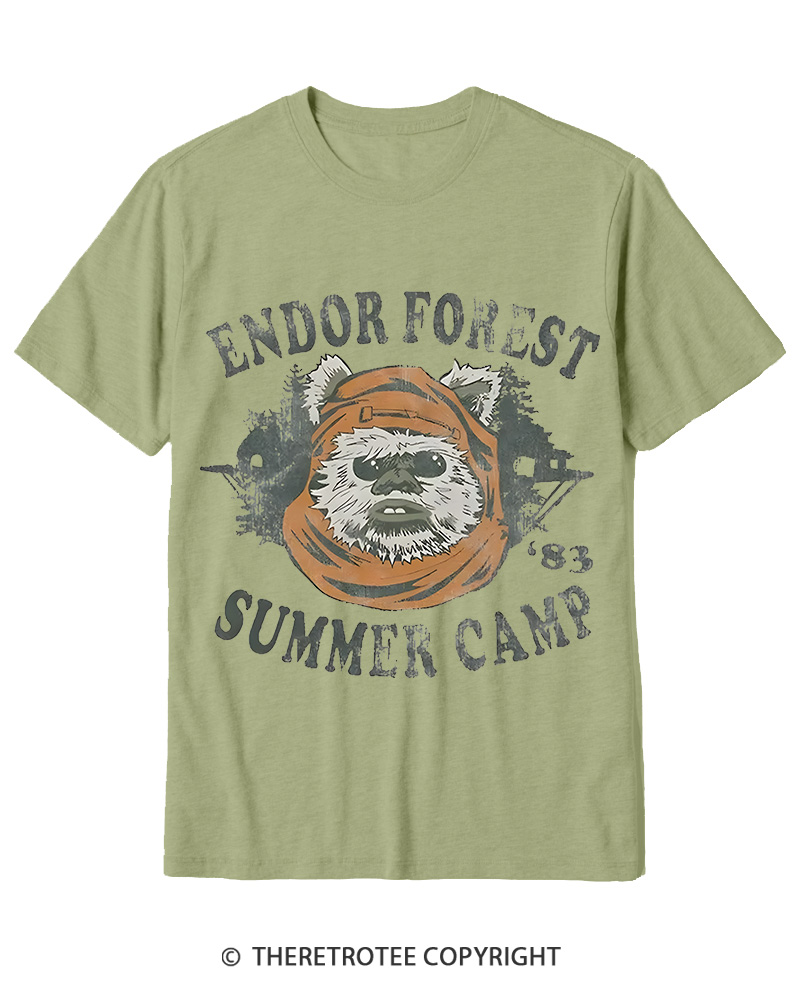 TheRetroTee Endor Forest Summer Camp 1980s Cotton T-Shirt