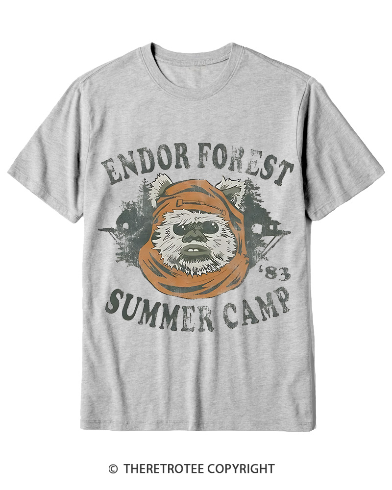 TheRetroTee Endor Forest Summer Camp 1980s Cotton T-Shirt