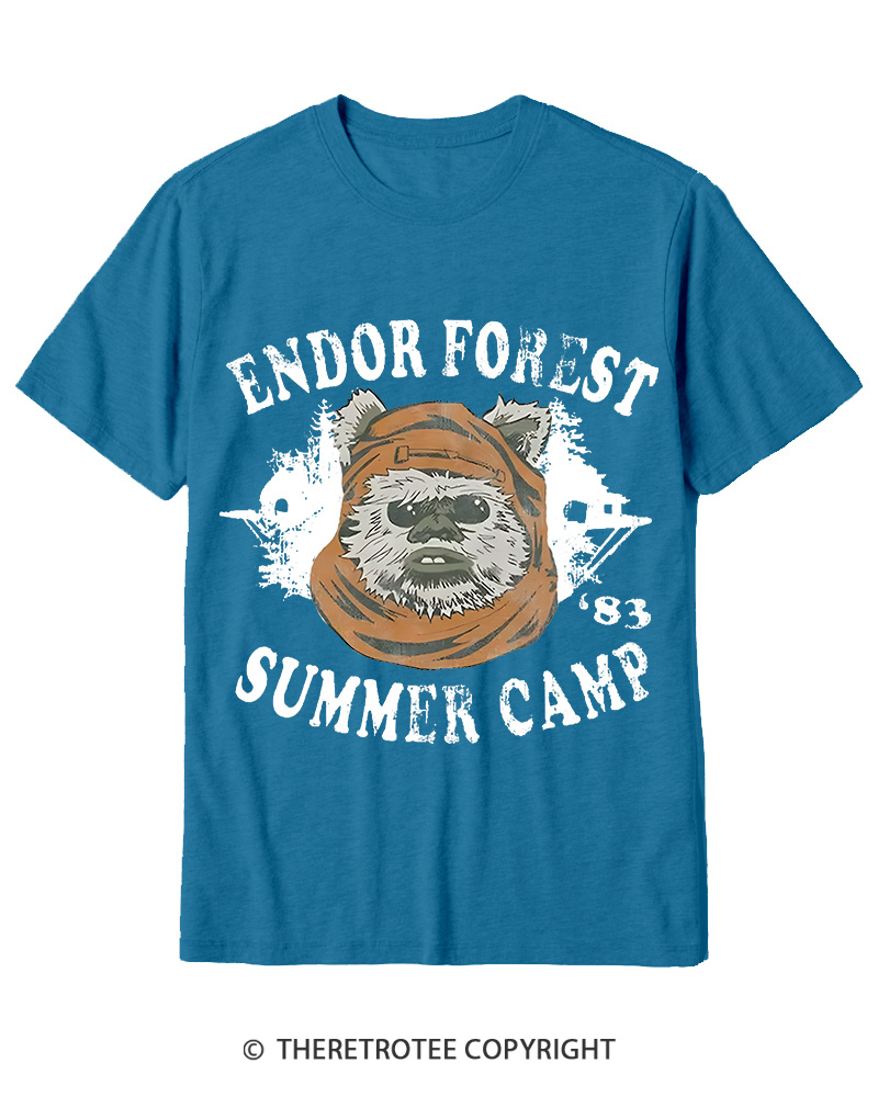 TheRetroTee Endor Forest Summer Camp 1980s Cotton T-Shirt