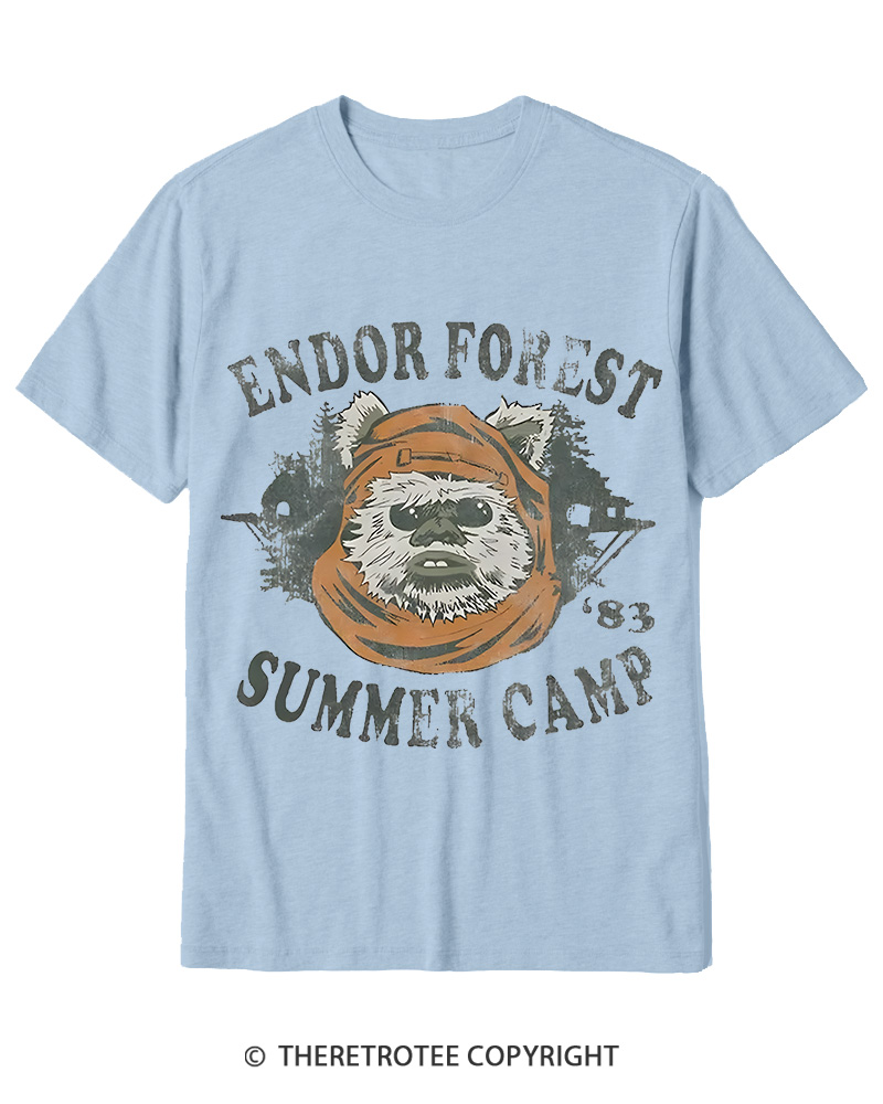 TheRetroTee Endor Forest Summer Camp 1980s Cotton T-Shirt