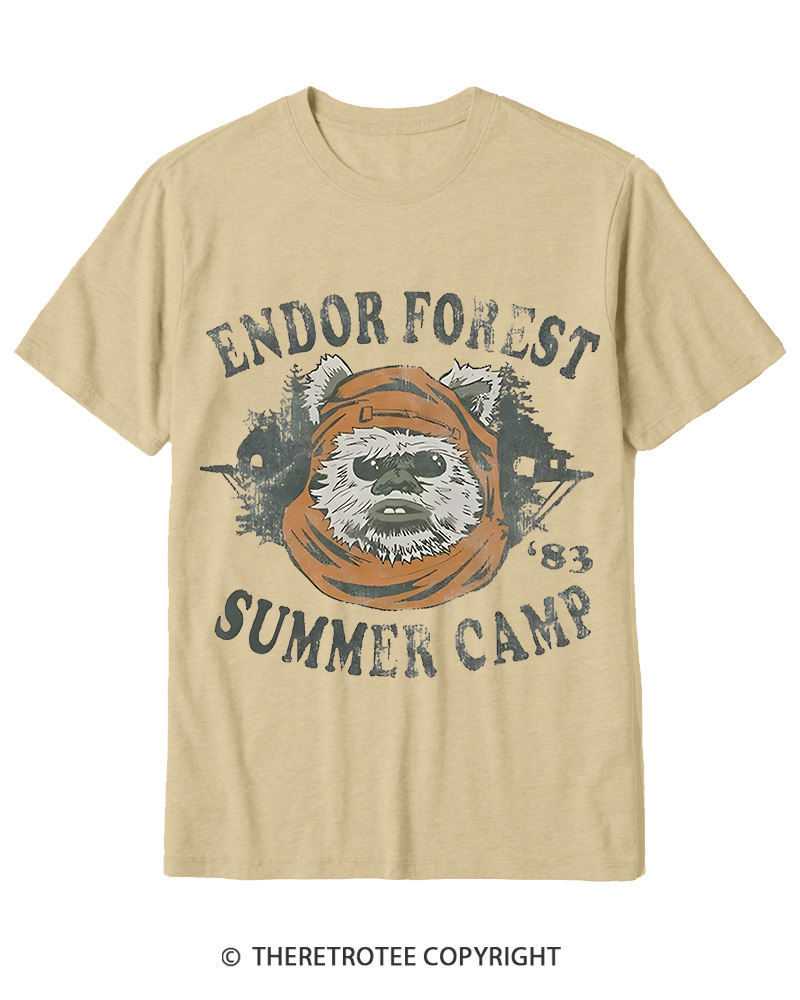 TheRetroTee Endor Forest Summer Camp 1980s Cotton T-Shirt