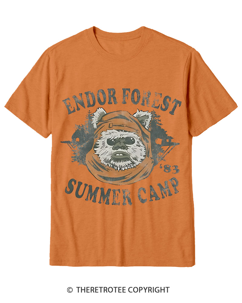 TheRetroTee Endor Forest Summer Camp 1980s Cotton T-Shirt
