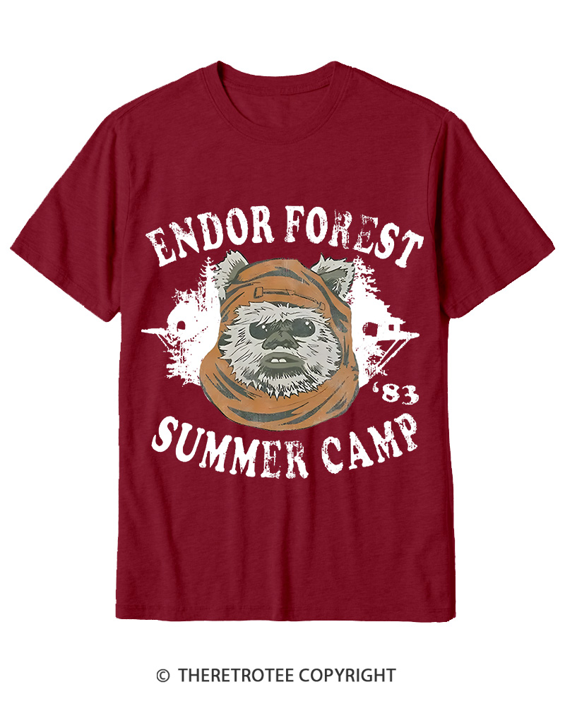 TheRetroTee Endor Forest Summer Camp 1980s Cotton T-Shirt