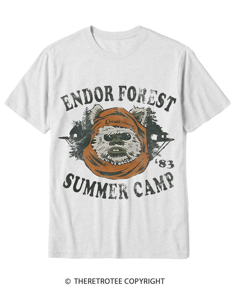 TheRetroTee Endor Forest Summer Camp 1980s Cotton T-Shirt