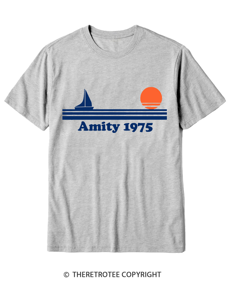 TheRetroTee Classic Stripes 1975 1970s Cotton T-Shirt