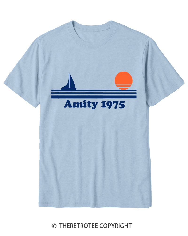 TheRetroTee Classic Stripes 1975 1970s Cotton T-Shirt