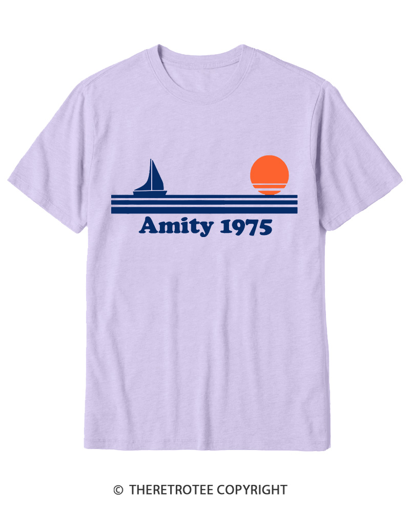 TheRetroTee Classic Stripes 1975 1970s Cotton T-Shirt