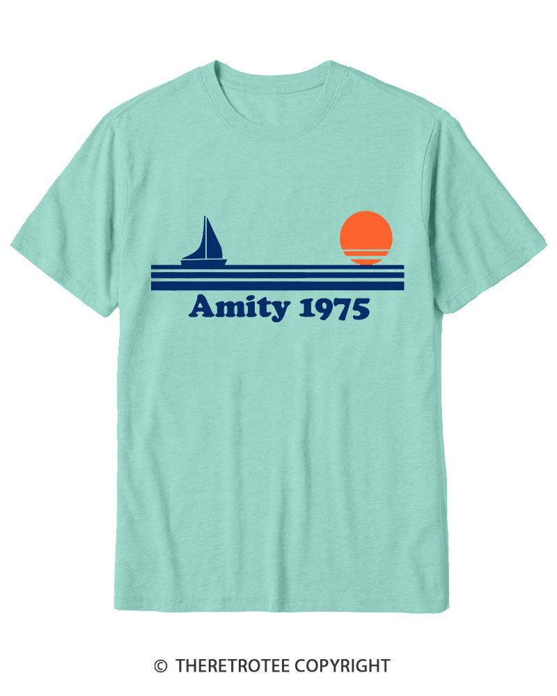 TheRetroTee Classic Stripes 1975 1970s Cotton T-Shirt
