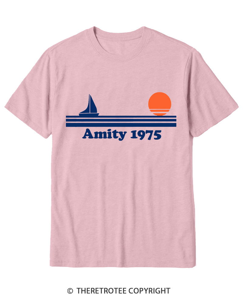 TheRetroTee Classic Stripes 1975 1970s Cotton T-Shirt