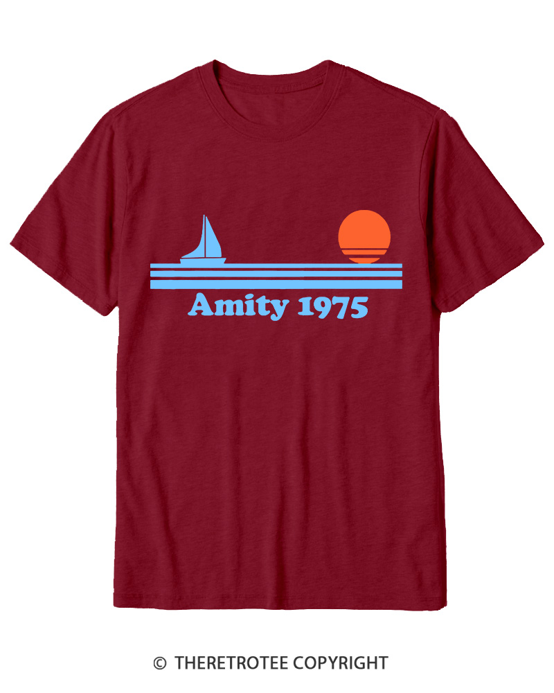 TheRetroTee Classic Stripes 1975 1970s Cotton T-Shirt