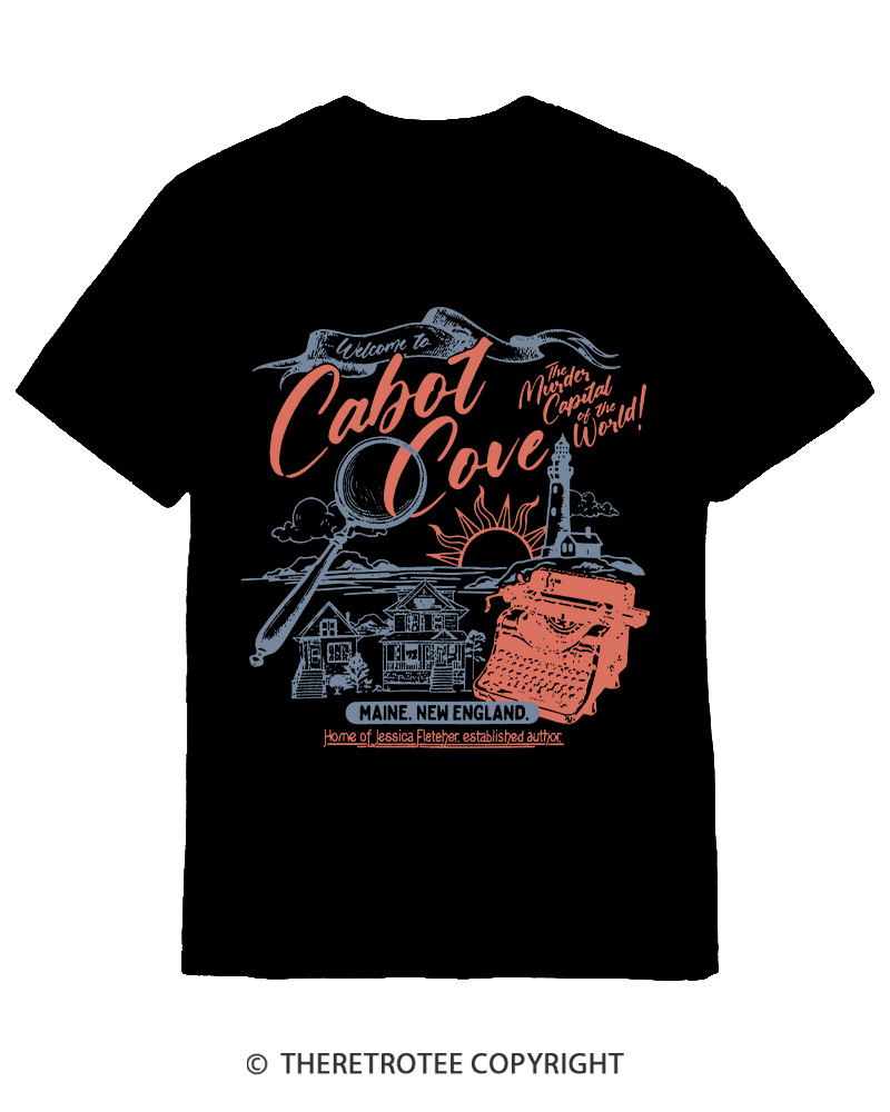 TheRetroTee Welcome To Cabot Cove 1980s Cotton T-Shirt