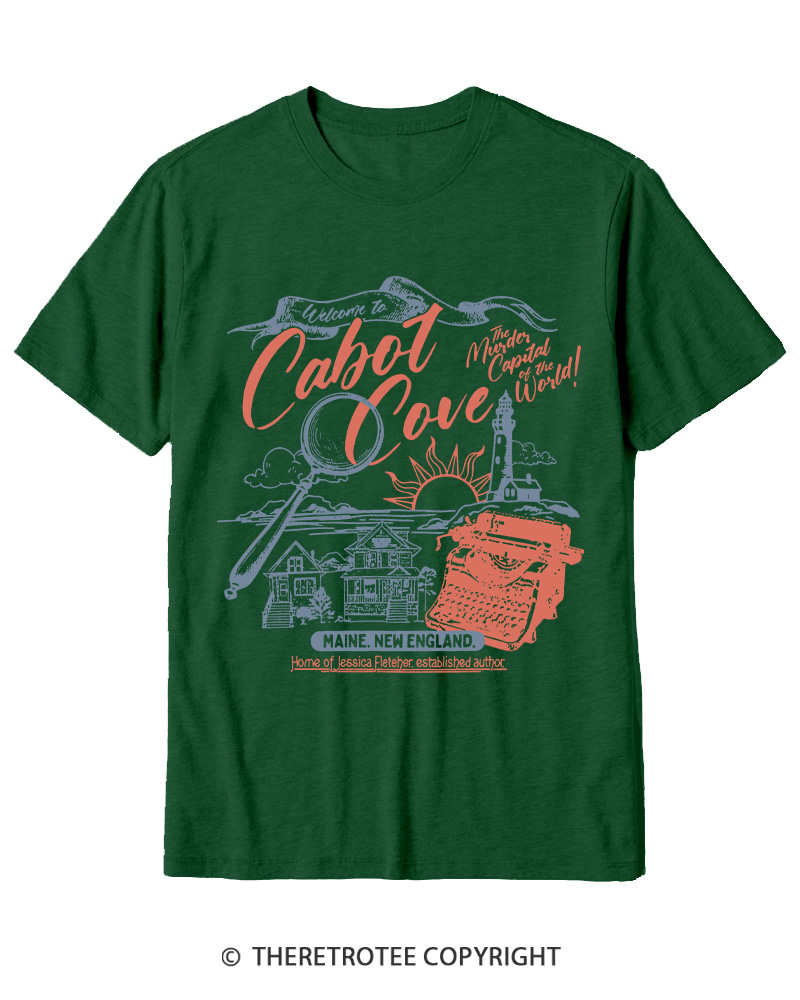 TheRetroTee Welcome To Cabot Cove 1980s Cotton T-Shirt