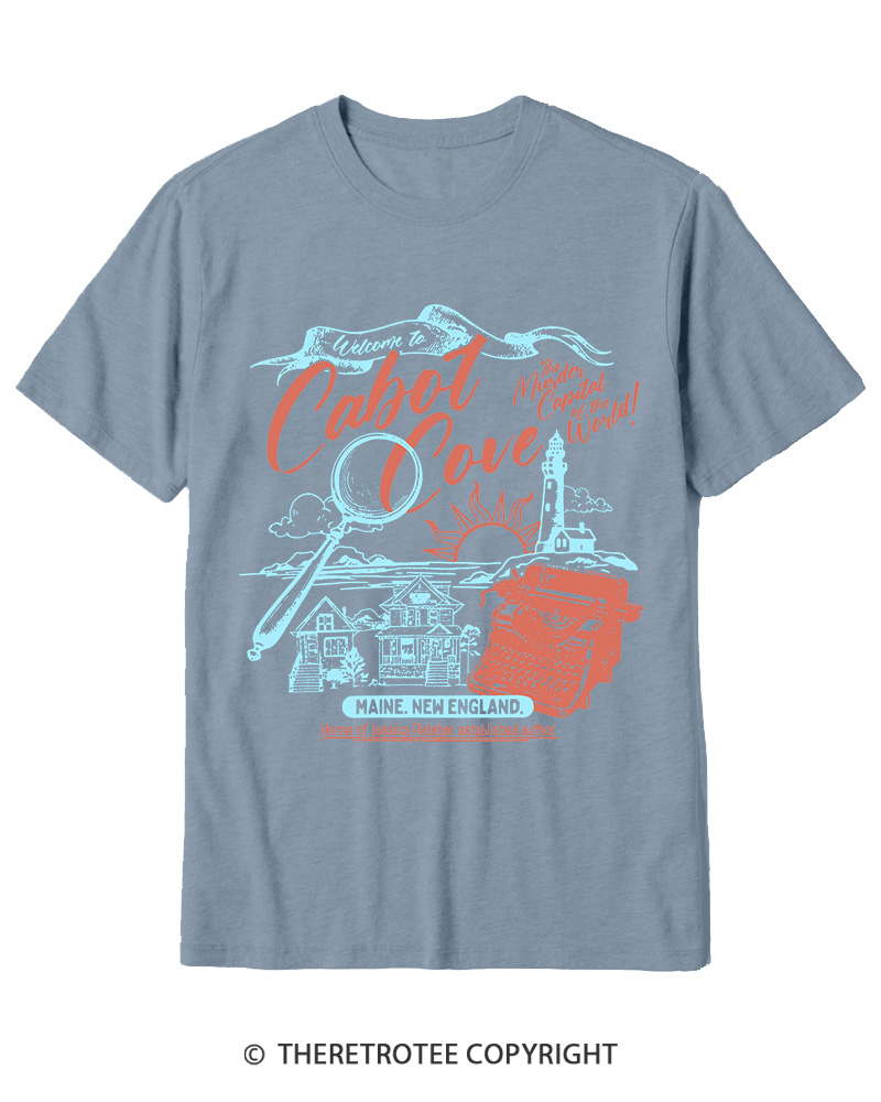 TheRetroTee Welcome To Cabot Cove 1980s Cotton T-Shirt