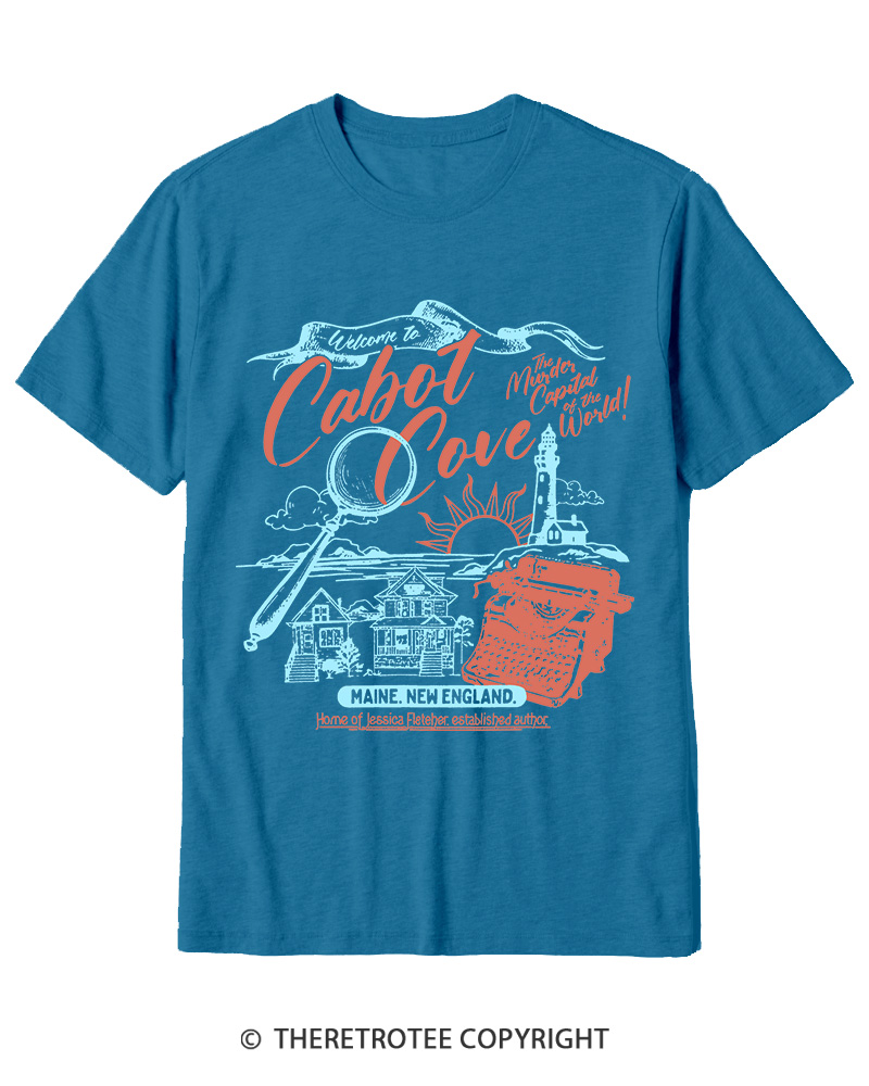 TheRetroTee Welcome To Cabot Cove 1980s Cotton T-Shirt