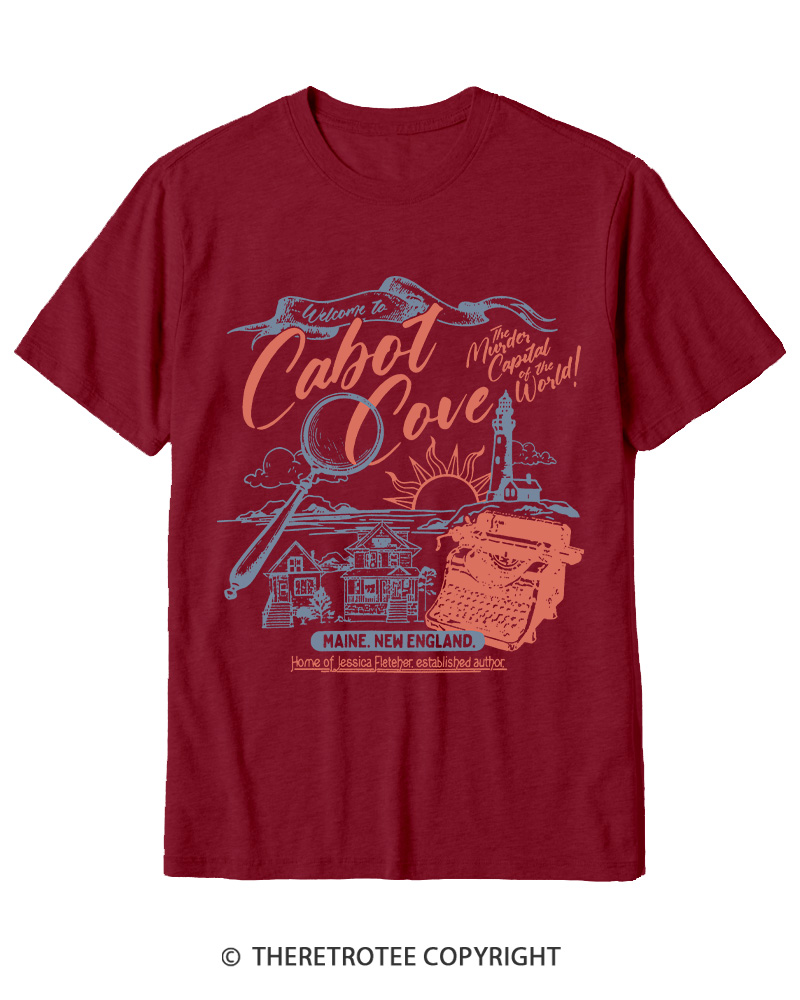 TheRetroTee Welcome To Cabot Cove 1980s Cotton T-Shirt