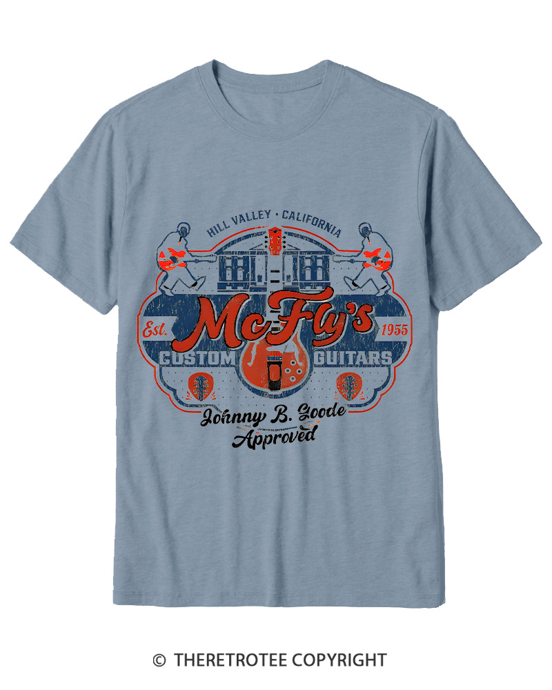 TheRetroTee McFly's Custom Guitars Worn 1980s Cotton T-Shirt