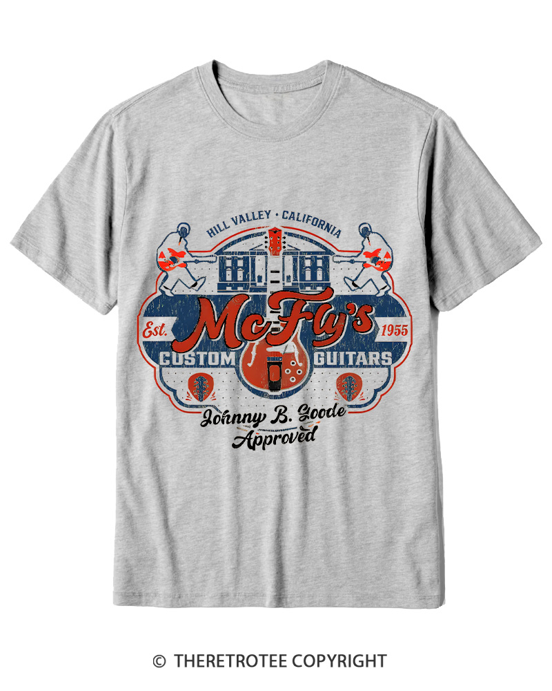 TheRetroTee McFly's Custom Guitars Worn 1980s Cotton T-Shirt