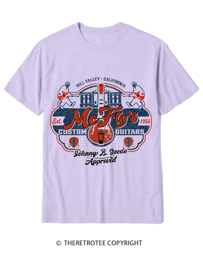 TheRetroTee McFly's Custom Guitars Worn 1980s Cotton T-Shirt