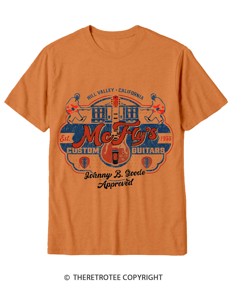 TheRetroTee McFly's Custom Guitars Worn 1980s Cotton T-Shirt