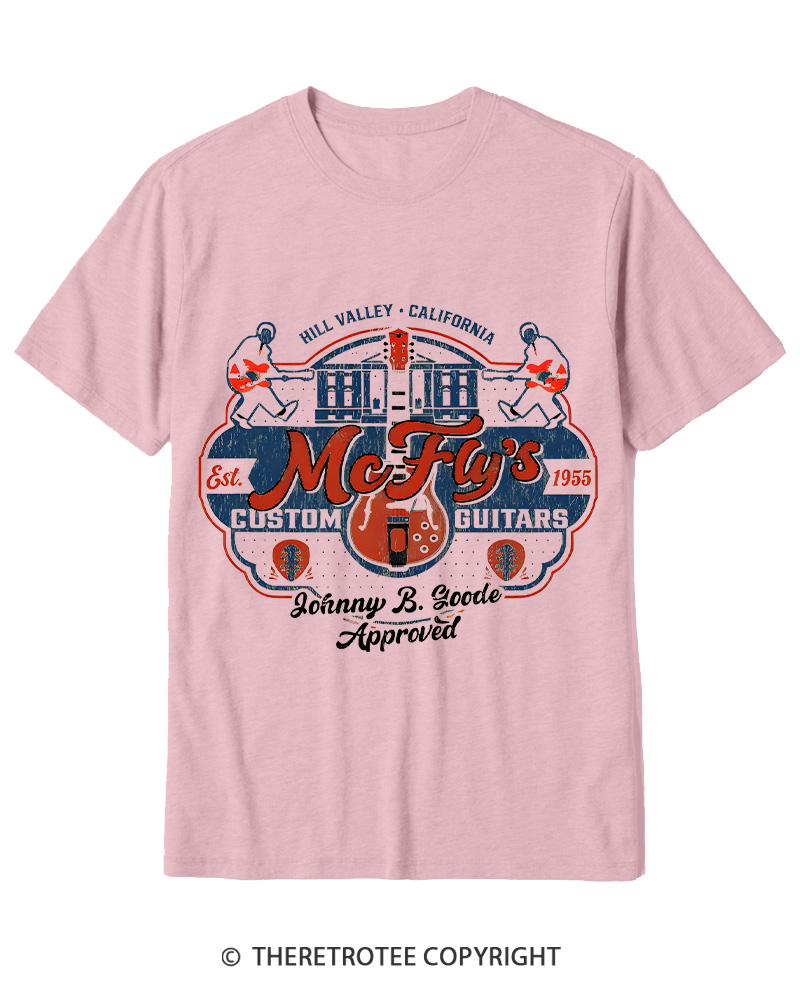 TheRetroTee McFly's Custom Guitars Worn 1980s Cotton T-Shirt