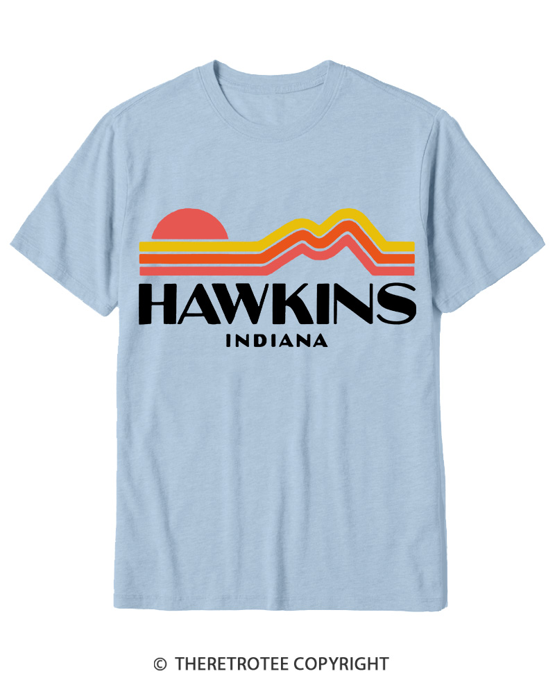 TheRetroTee Retro Hawkins Indiana 1980s Cotton T-Shirt