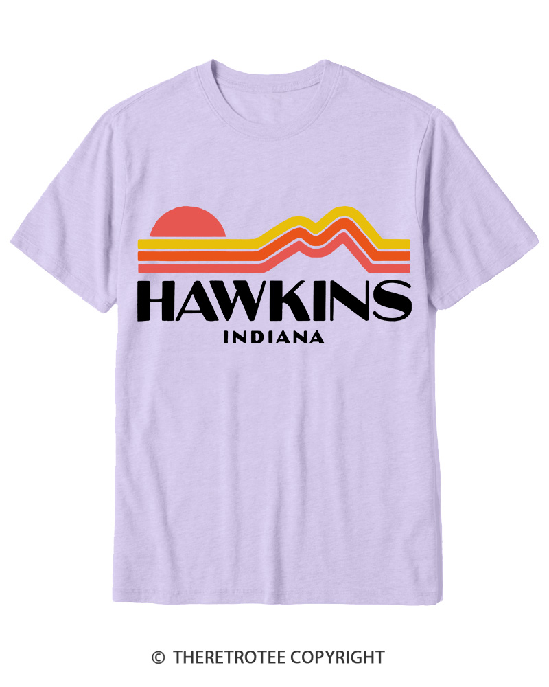 TheRetroTee Retro Hawkins Indiana 1980s Cotton T-Shirt