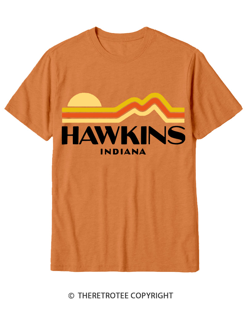 TheRetroTee Retro Hawkins Indiana 1980s Cotton T-Shirt