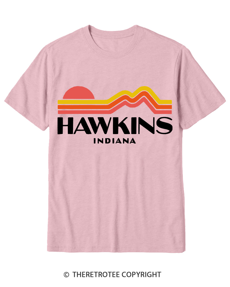 TheRetroTee Retro Hawkins Indiana 1980s Cotton T-Shirt