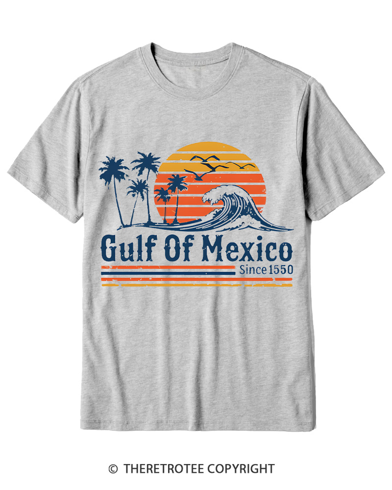 TheRetroTee Gulf Of Mexico 1970s Cotton T-Shirt