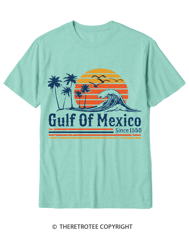 TheRetroTee Gulf Of Mexico 1970s Cotton T-Shirt