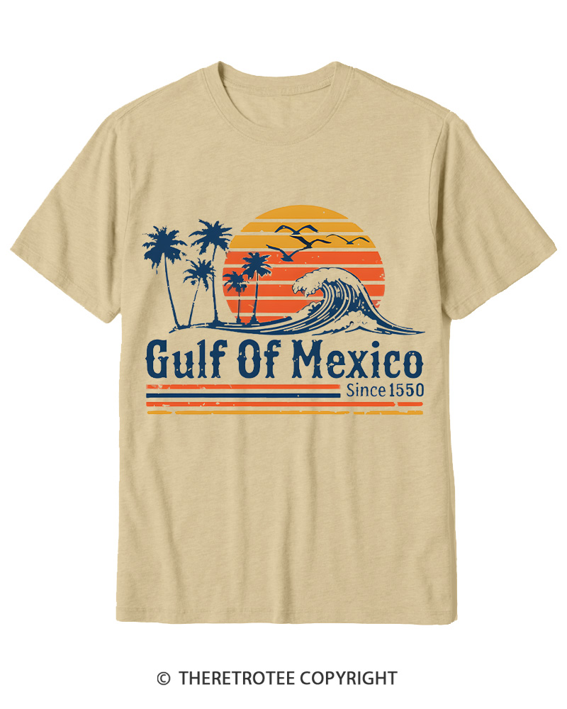 TheRetroTee Gulf Of Mexico 1970s Cotton T-Shirt