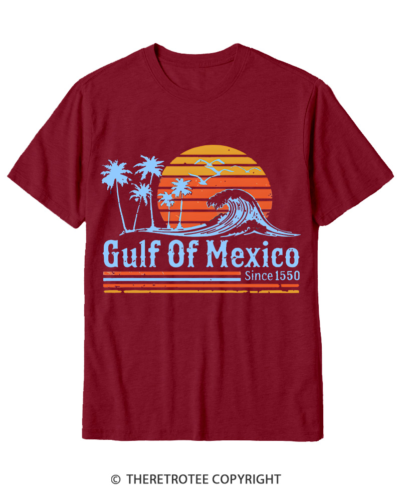 TheRetroTee Gulf Of Mexico 1970s Cotton T-Shirt