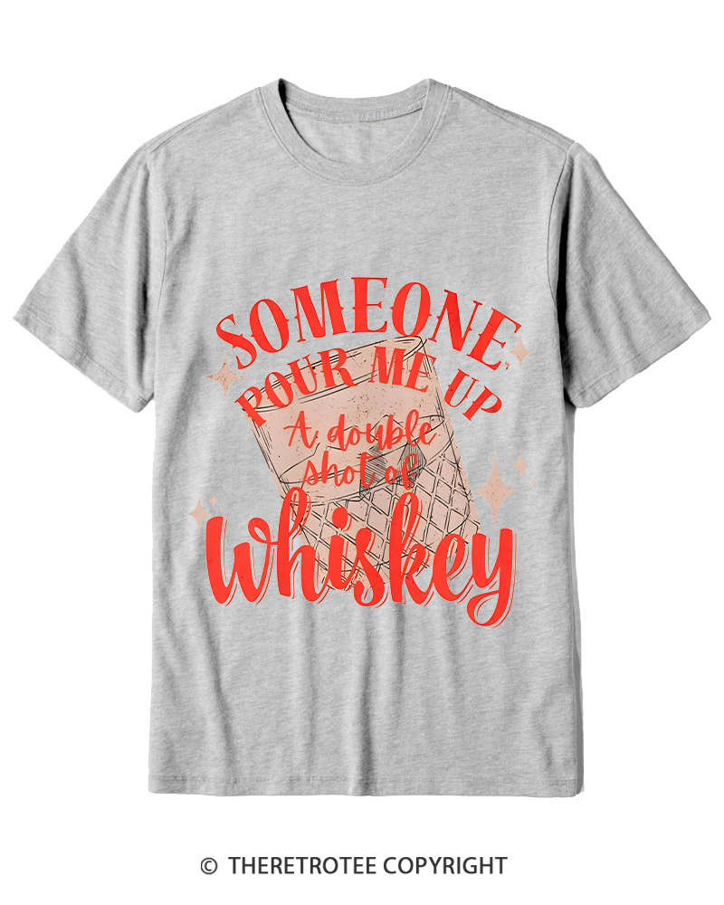 TheRetroTee Pour me a double Whiskey 1970s Cotton T-Shirt