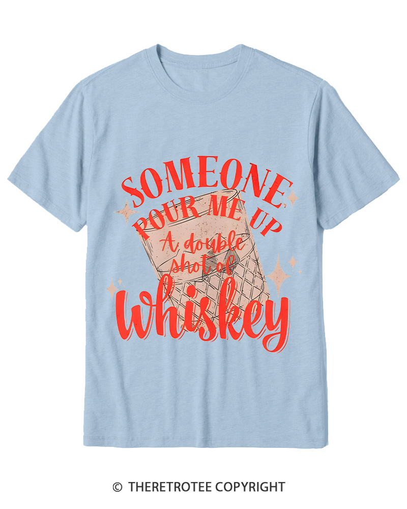 TheRetroTee Pour me a double Whiskey 1970s Cotton T-Shirt